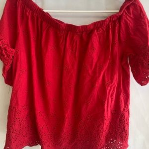 Off the shoulder crop